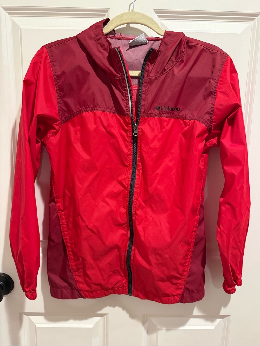 Columbia Kids Two-Tone Red Rain Jacket